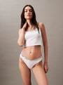 Calvin Klein MODERN LOGO Womens Thong Classic White