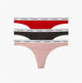 Calvin Klein THONG 3 PACK Womens Thong Multicoloured