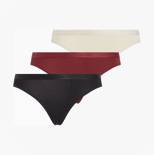 Calvin Klein MODERN LOGO HOLIDAY Womens 3 Pack Bikinis Multicoloured