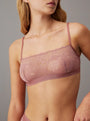Calvin Klein MODERN LACE Womens Unlined Bralette Red Grape