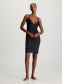 Calvin Klein SCULPT LACE LOUNGE Full Slip Nightdress Womens Black