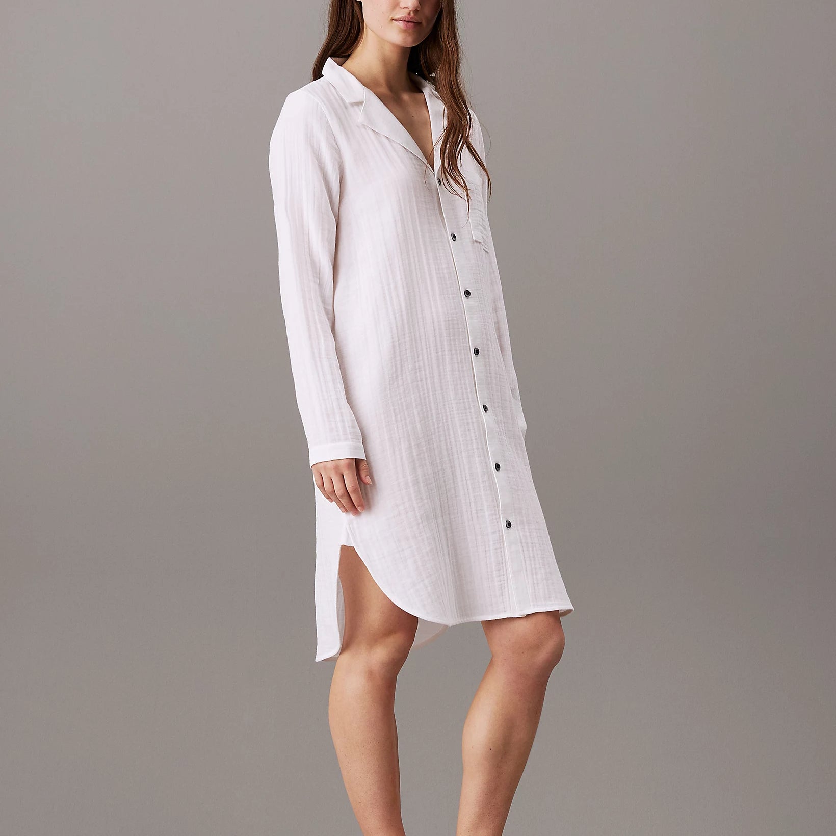 Calvin Klein PURE TEXTURED Womens Night Dress White