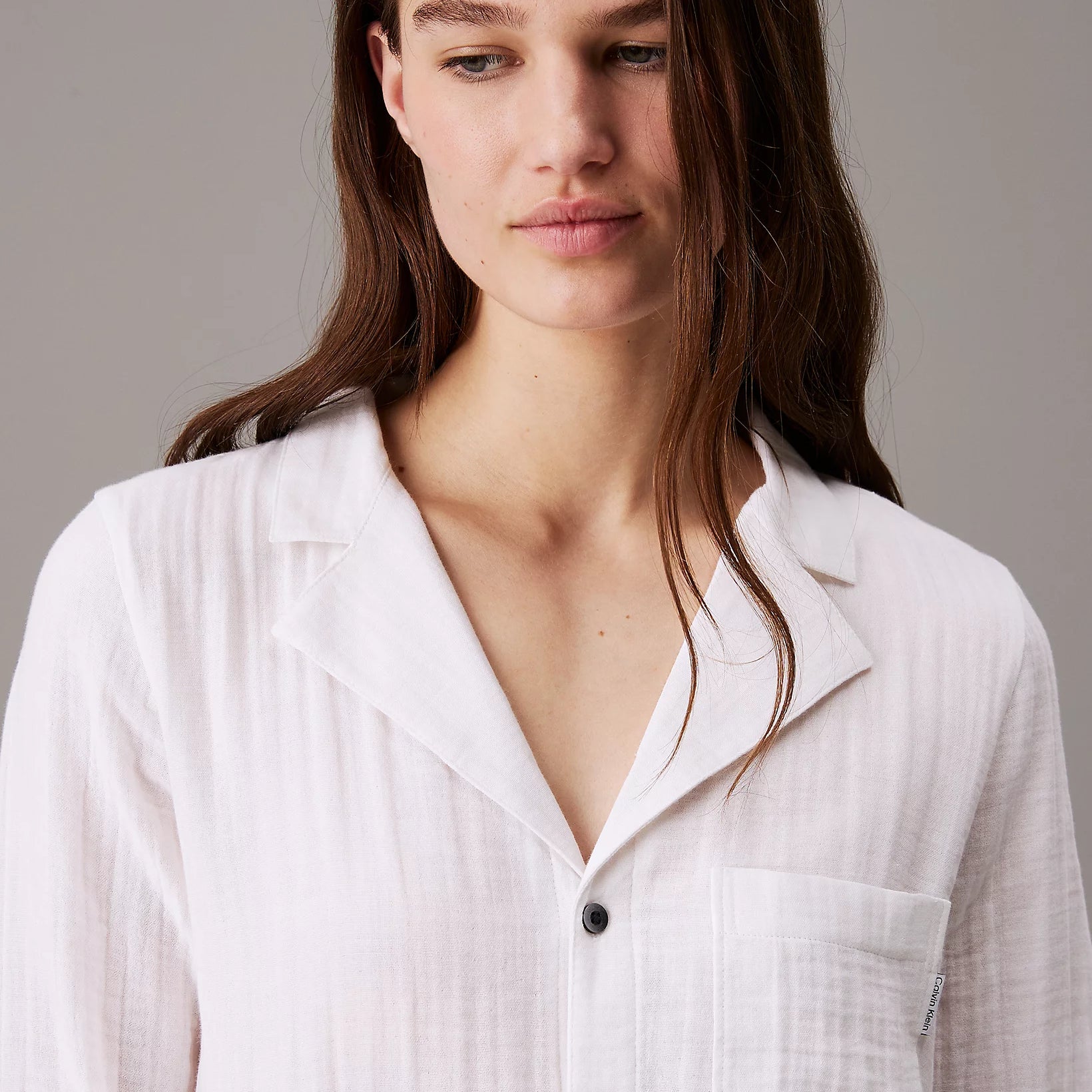 Calvin Klein PURE TEXTURED Womens Night Dress White