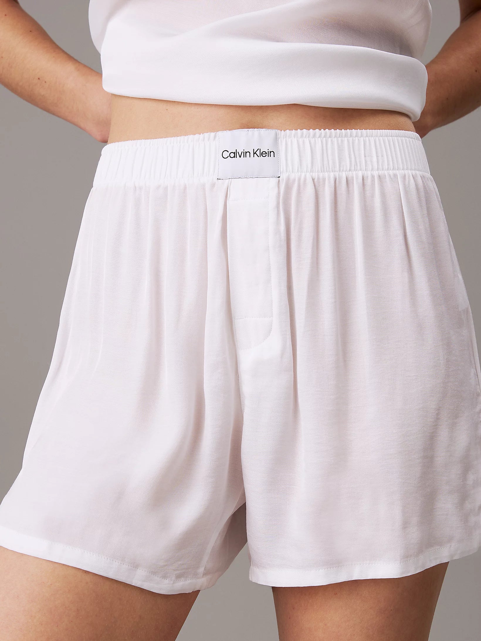 Calvin Klein PURE Sleeveless Short Pyjama Set Womens White