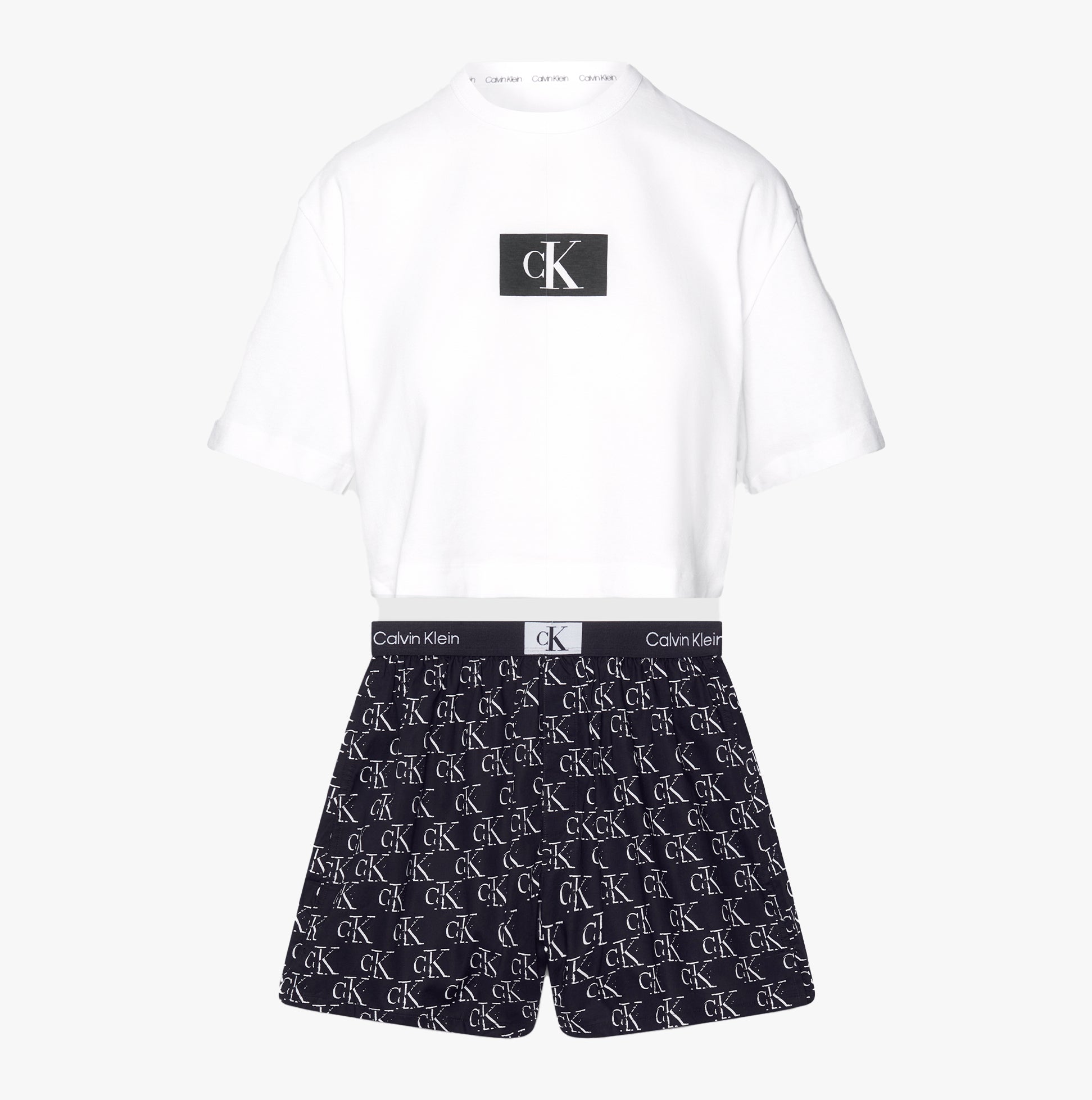 Calvin Klein CK96 Womens Shorts Pyjama Set Litho