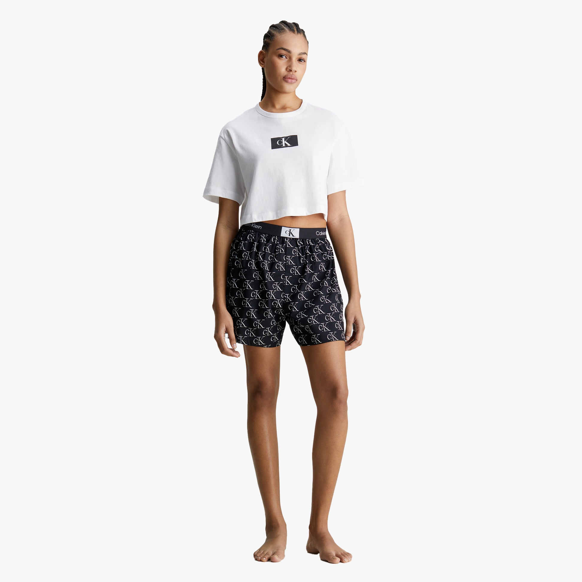 Calvin Klein CK96 Womens Shorts Pyjama Set Litho