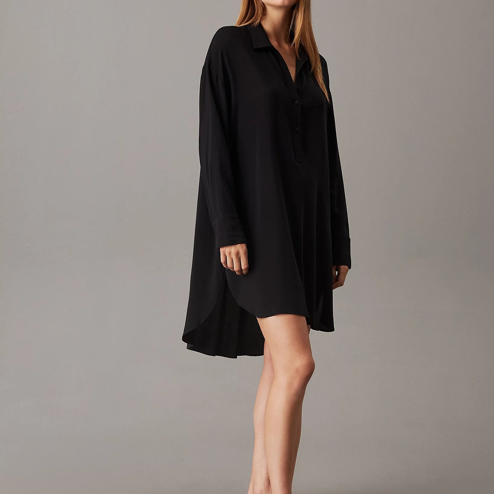 Calvin Klein WOVEN VISCOSE Womens Nightshirt Black