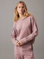 Calvin Klein TONAL LOGO LOUNGE Womens Hoodie Sand Trap