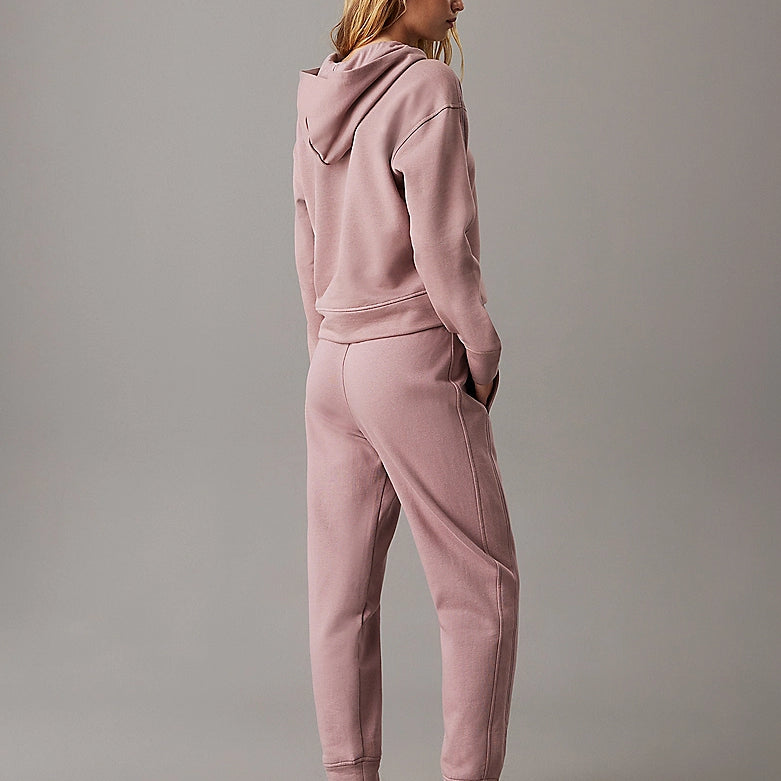 Calvin Klein TONAL LOGO LOUNGE Womens Hoodie Sand Trap