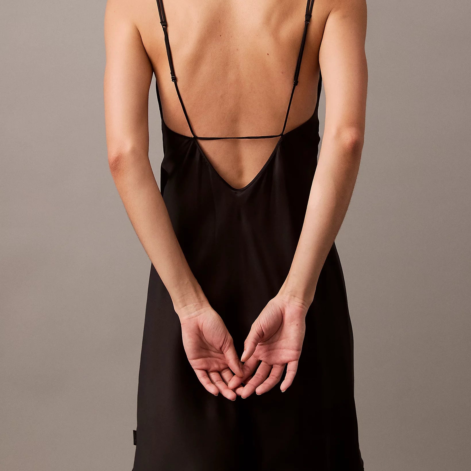 Calvin Klein CK INSTINCT Satin Night Dress Chemise Black