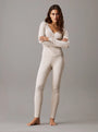 Calvin Klein MODERN RIB Womens Henley And Leggings Set Cocoon