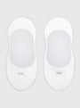 Calvin Klein 2 Pack Womens Invisible Socks White