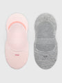 Calvin Klein 2 Pack Womens Invisible Socks Pink