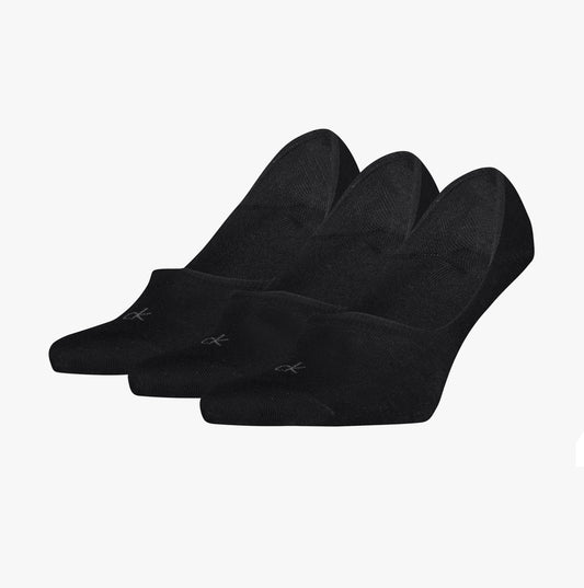 Calvin Klein 3 Pack Footie Mens Socks Black