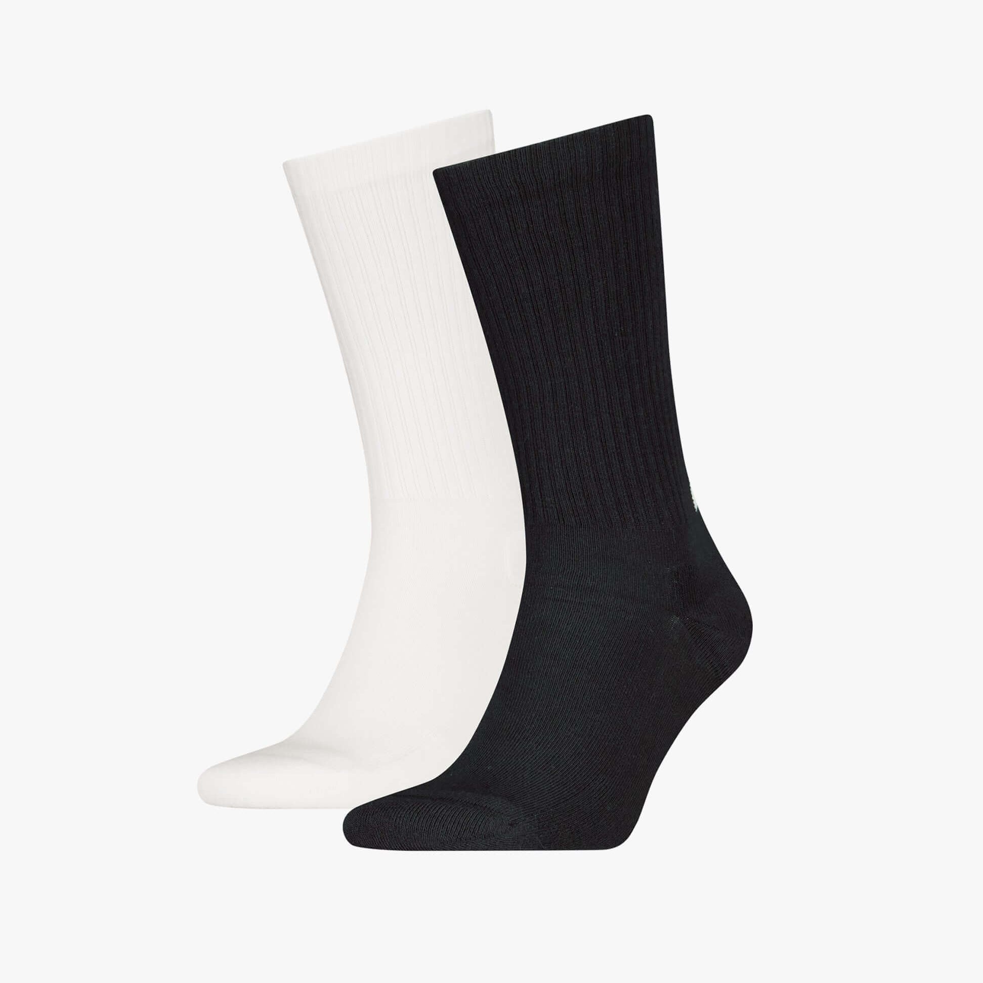 Calvin Klein 2 Pack Back Logo Mens Socks Black & White