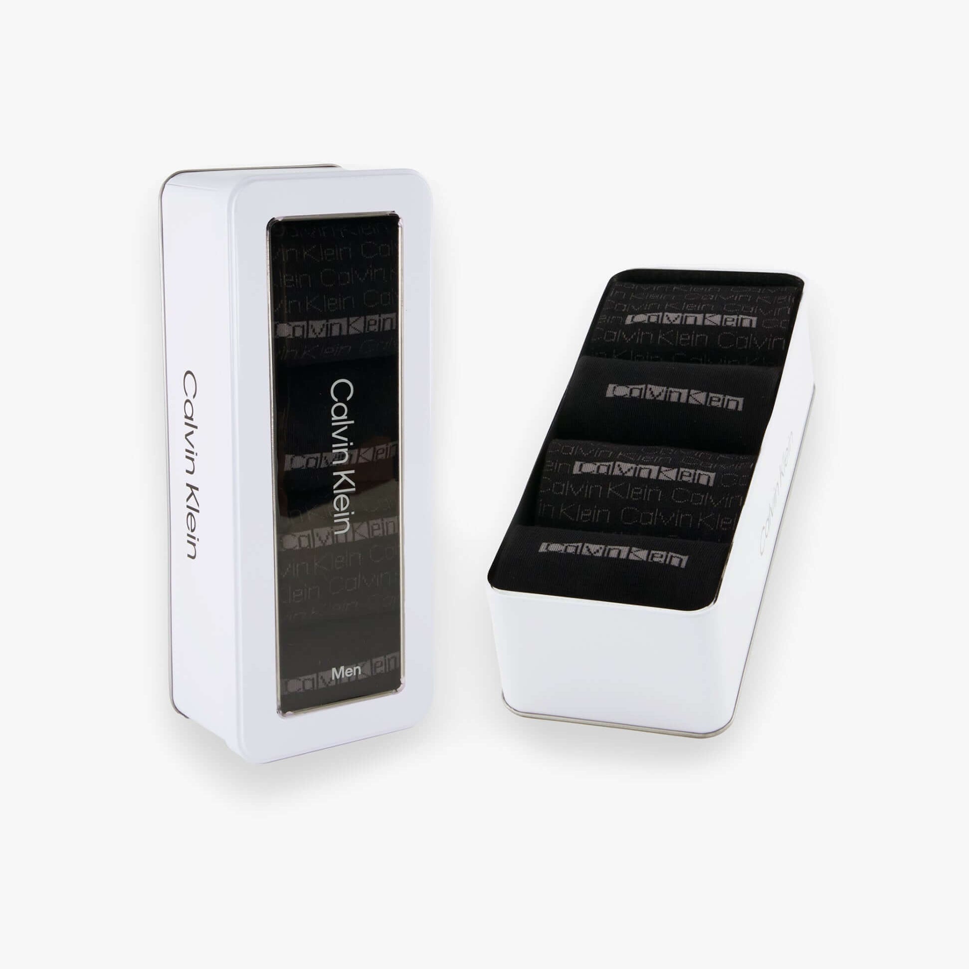 Calvin Klein 4 Pack Giftbox AOP Mens Socks Black