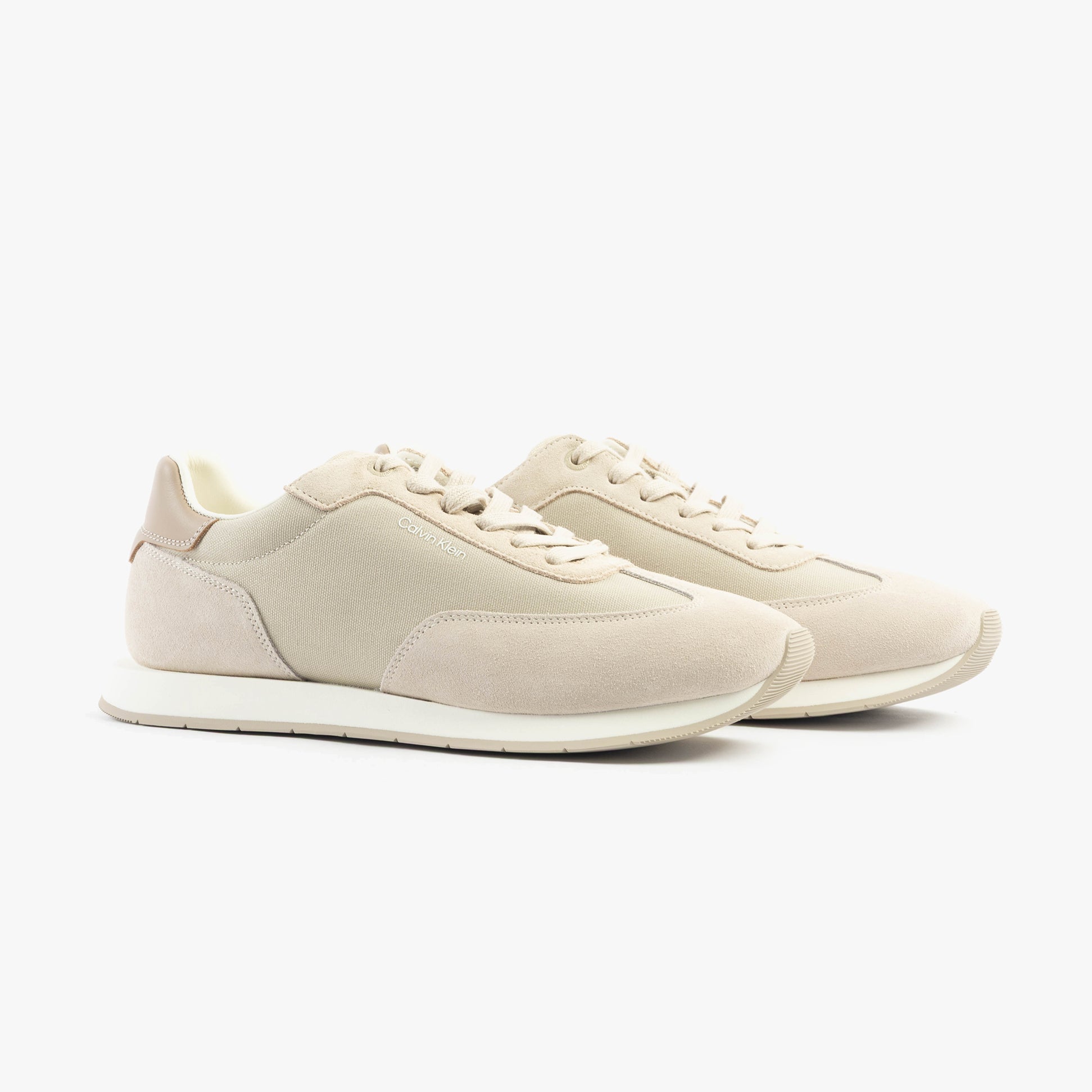 Calvin Klein SUEDE LOW PROFILE Mens Trainers Feather Gray Mix