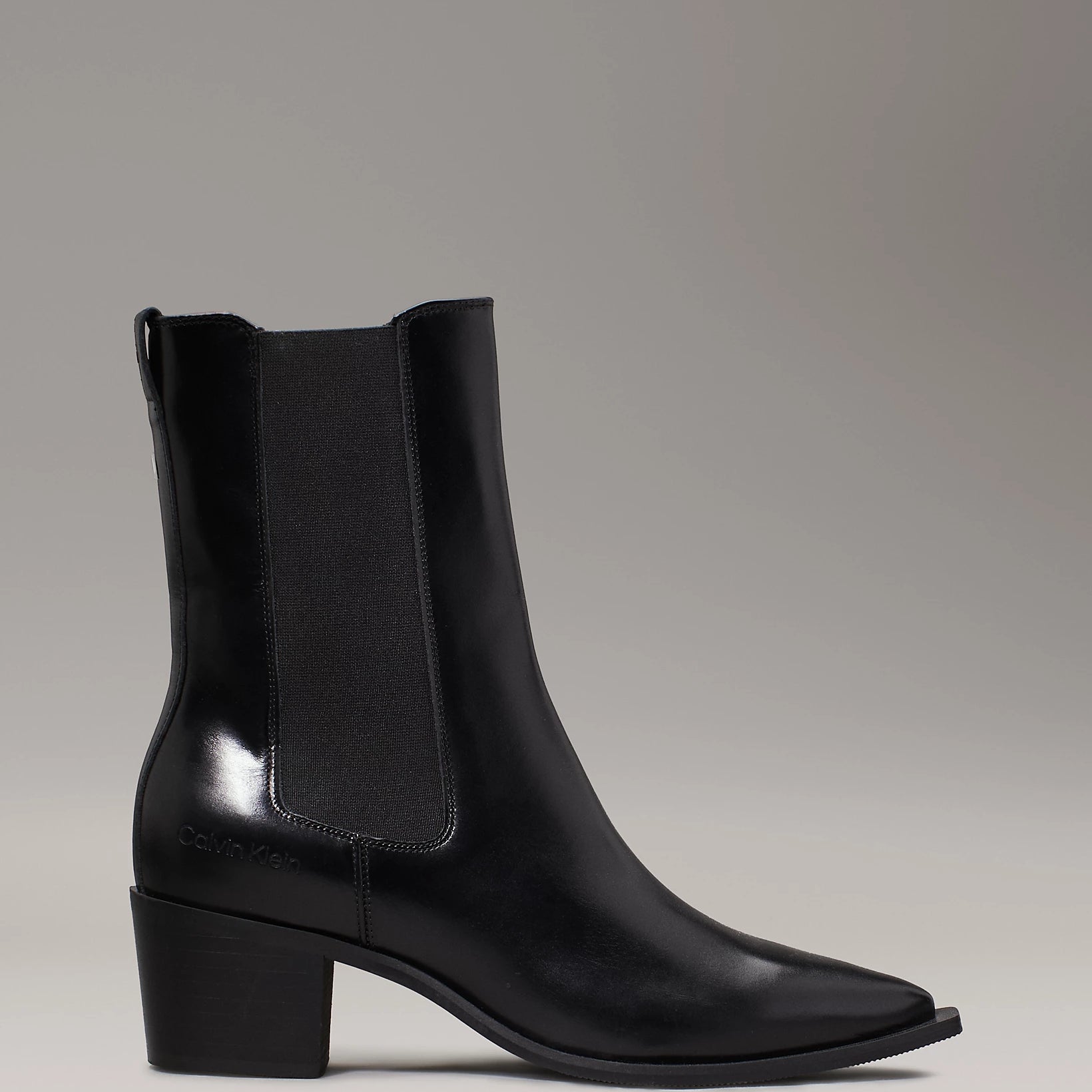 Calvin Klein HEEL Womens Cowboy Boots Ck Black