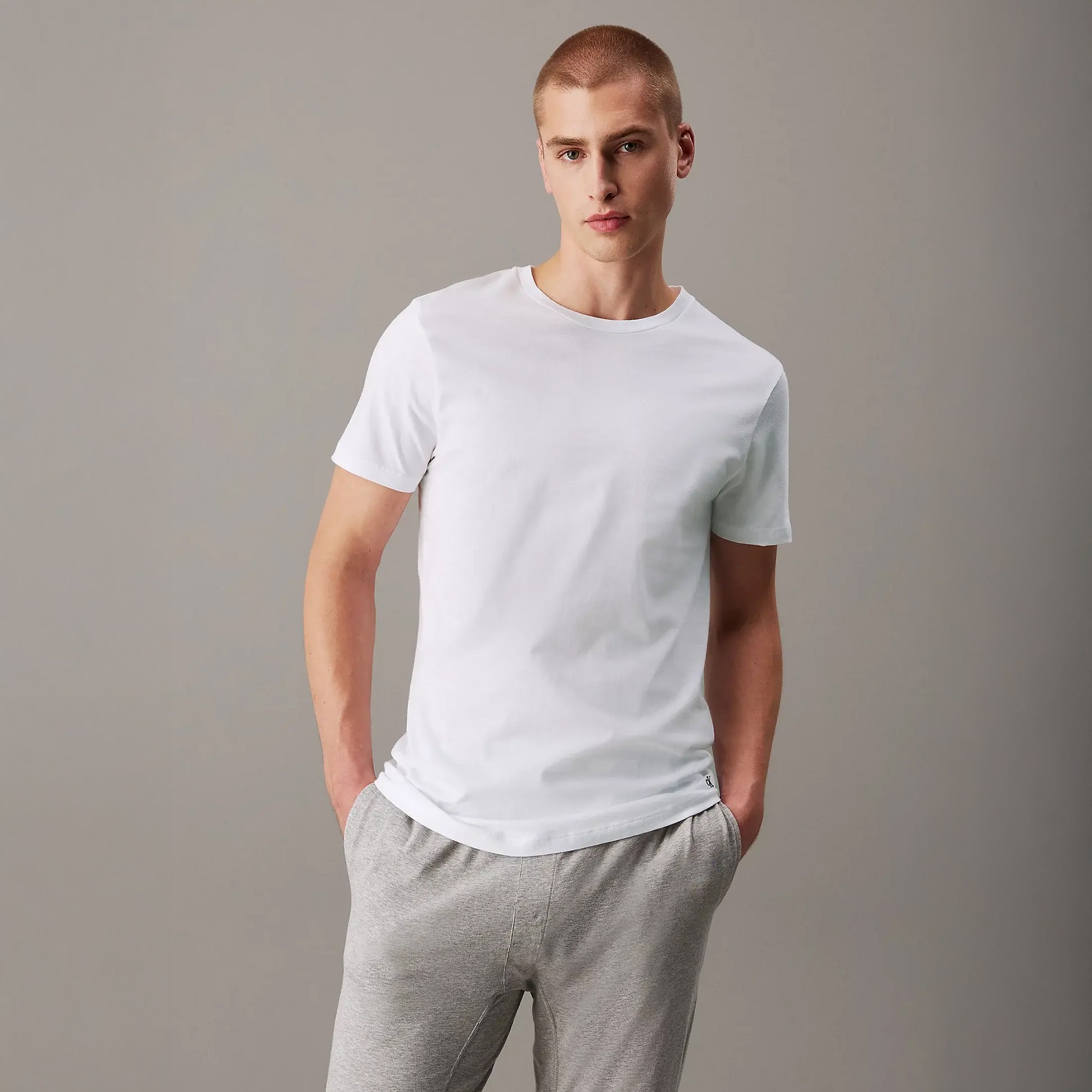 Calvin Klein 100% COTTON 3 Pack Mens T-Shirts White