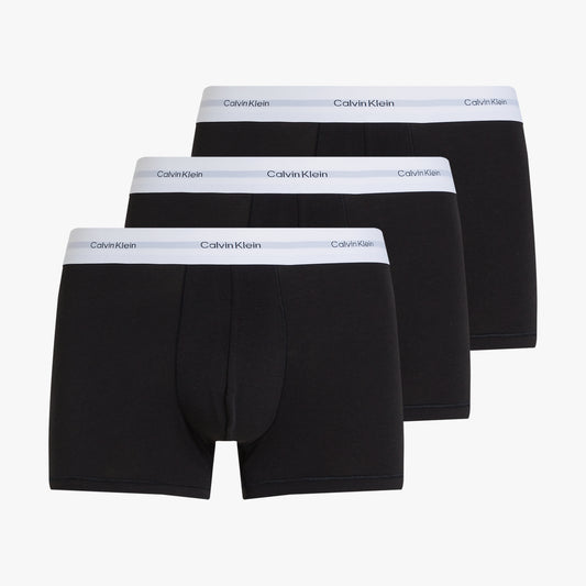 Calvin Klein COTTON 3 Pack Mens Trunks Black