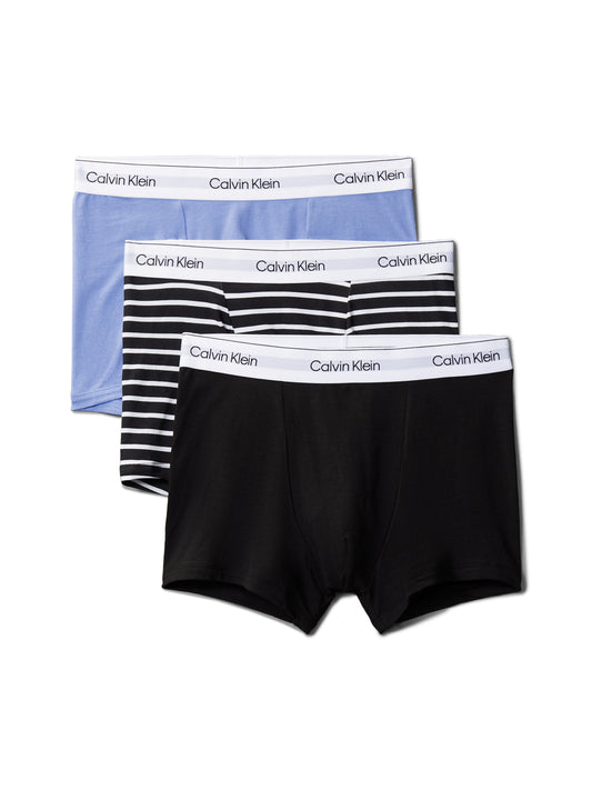 Calvin Klein ICON COTTON STRETCH 3 Pack Mens Dart Trunks Multicoloured