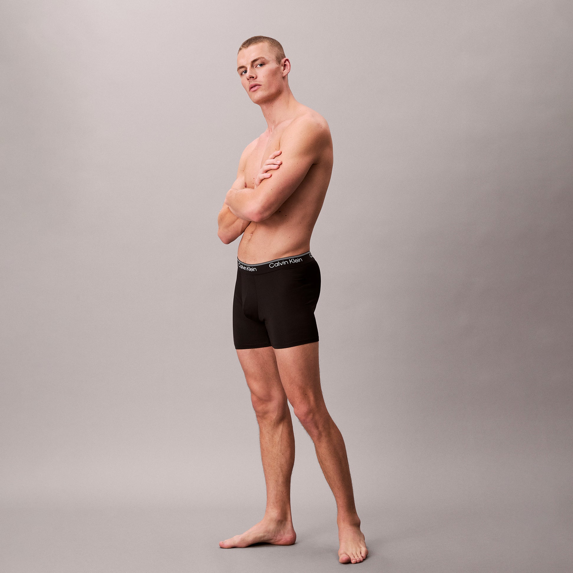 Calvin Klein BOXER BRIEF 3 Pack Mens Microfibre Stretch Black