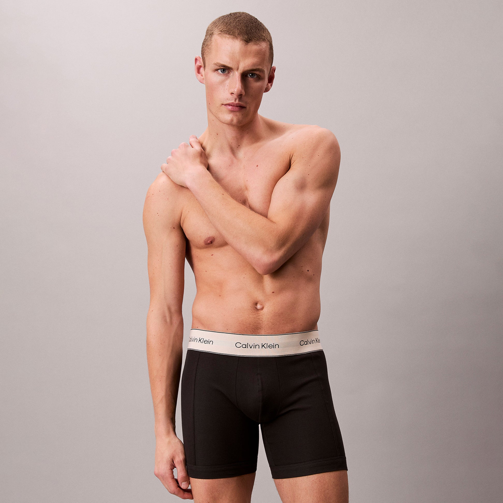 Calvin Klein BOXER BRIEF 3 Pack Mens Cotton Stretch Black