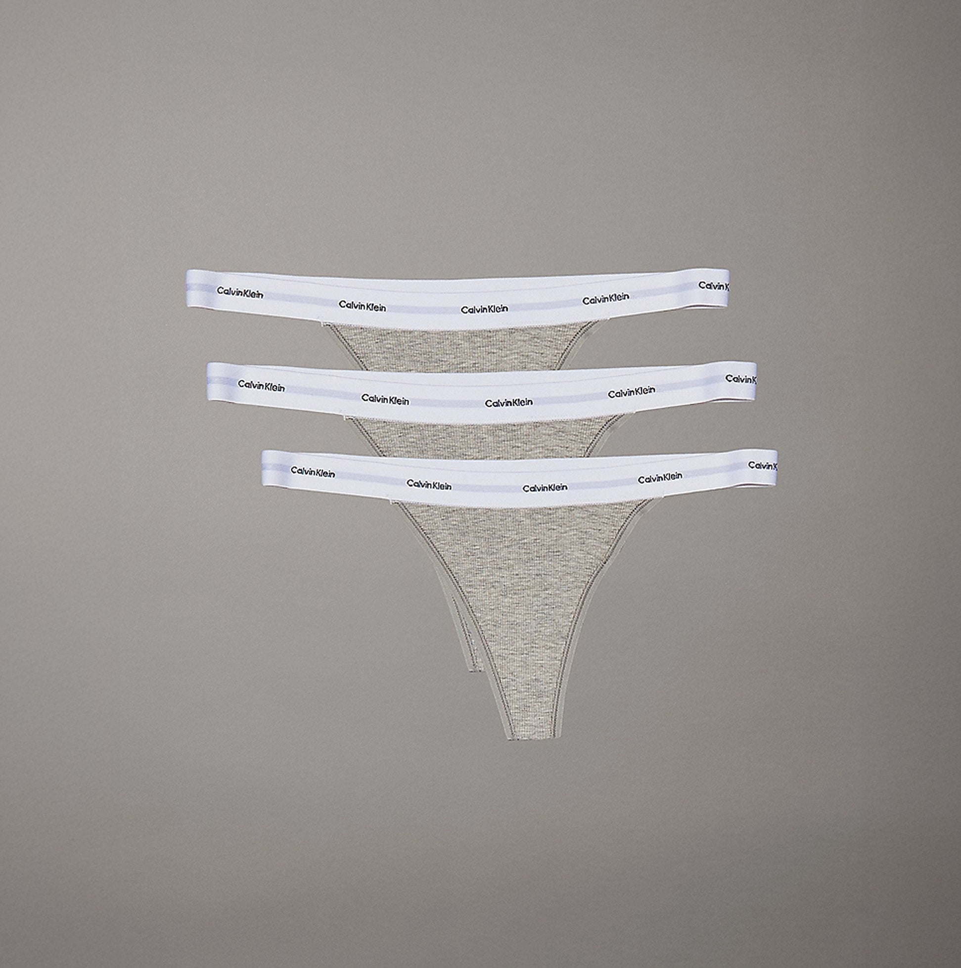 Calvin Klein COTTON STRETCH RIB 3 Pack Womens Thongs Multicoloured