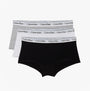 Calvin Klein ICON LOGO 3 Pack Womens Hipster Panties Black/White/Grey Heather