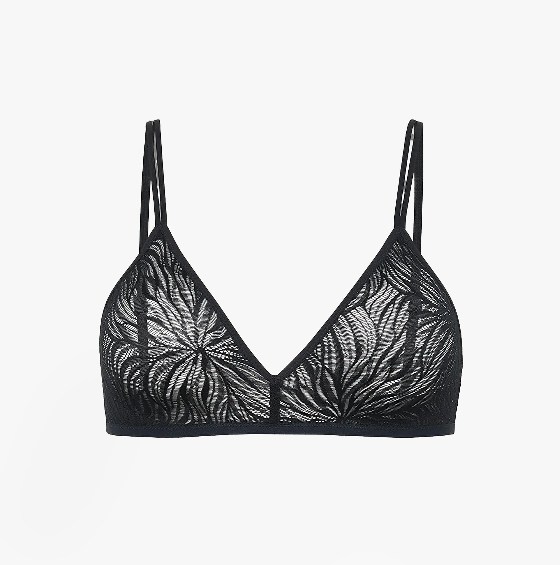 Calvin Klein UNLINED TRIANGLE Womens Lace Bra Black
