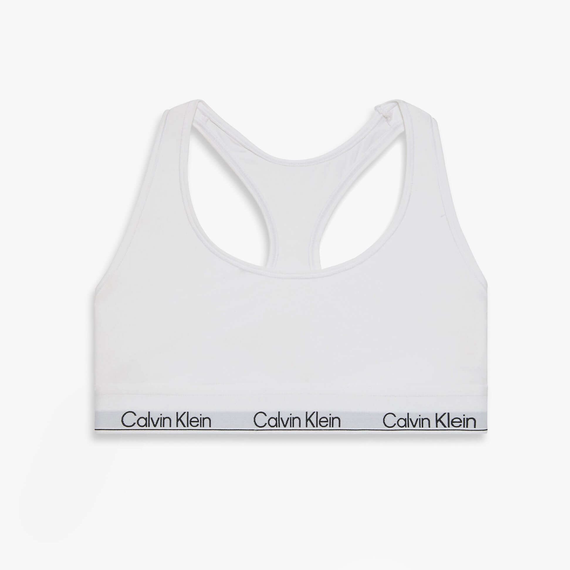 Calvin Klein Icon Cotton Modal Womens Unlined Bralette White