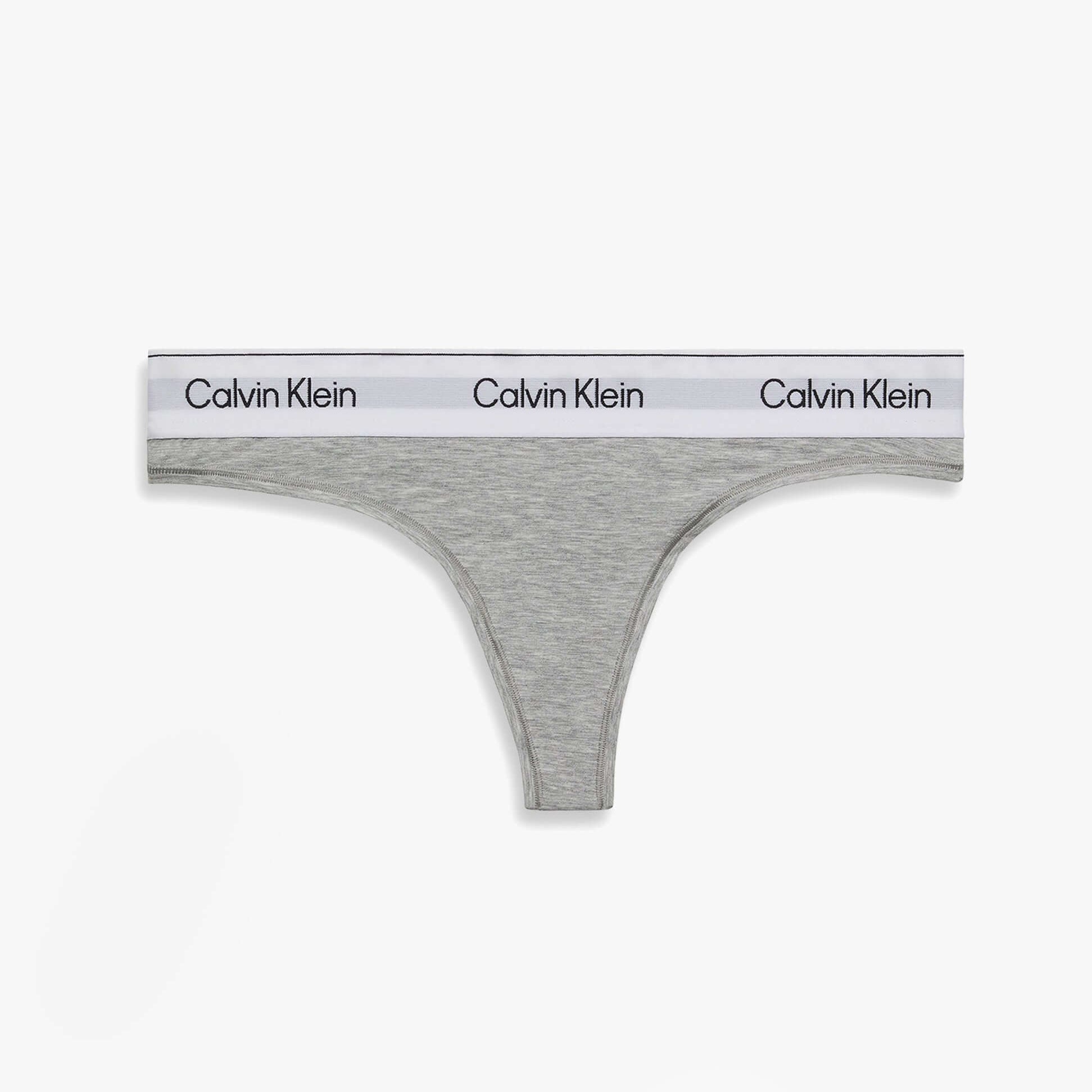 Calvin Klein Icon Cotton Modal Womens Thong Grey