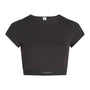Calvin Klein COTTON STRETCH RIB Womens Crop Top Black