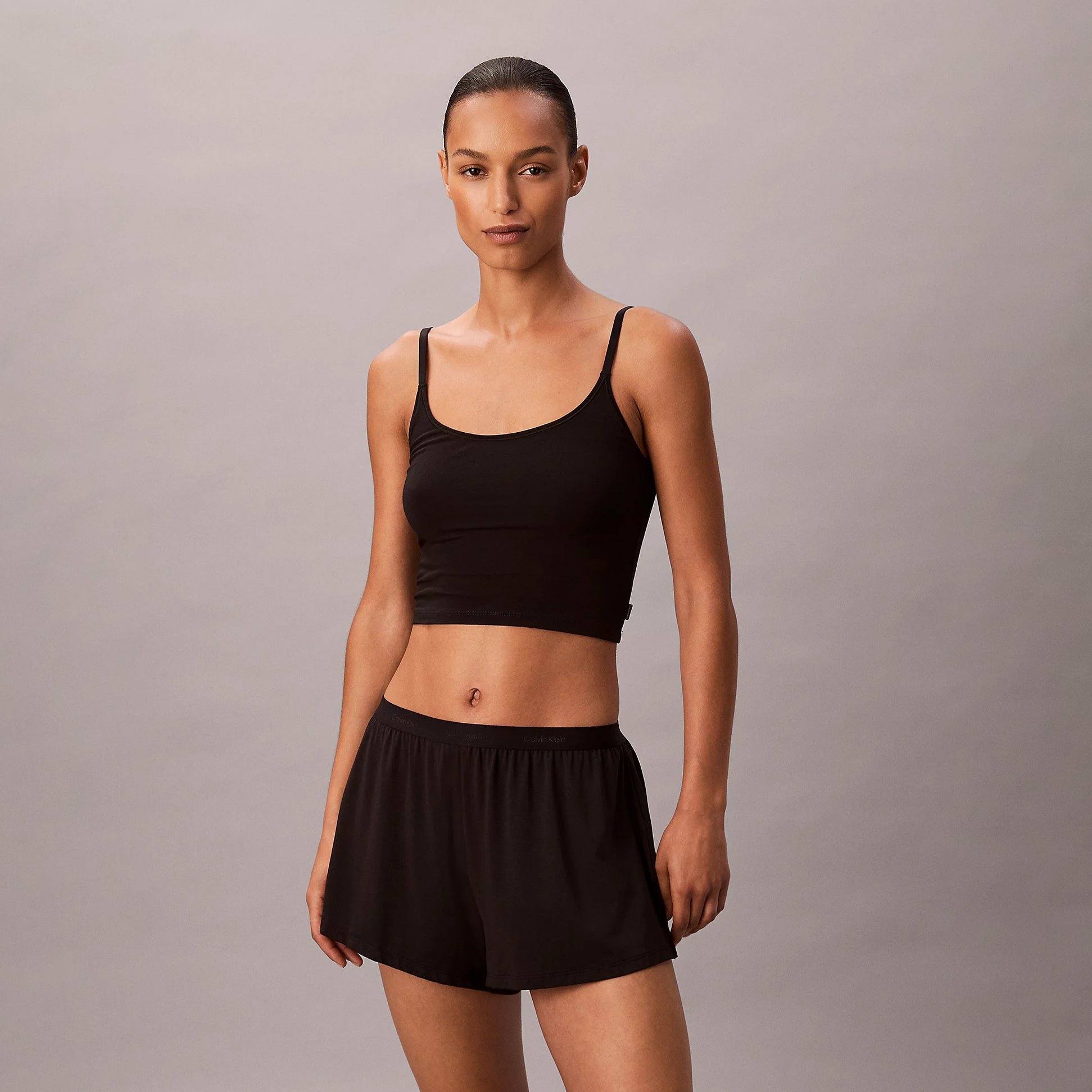 Calvin Klein ULTRA SOFT MODAL Womens Lounge Shorts Black