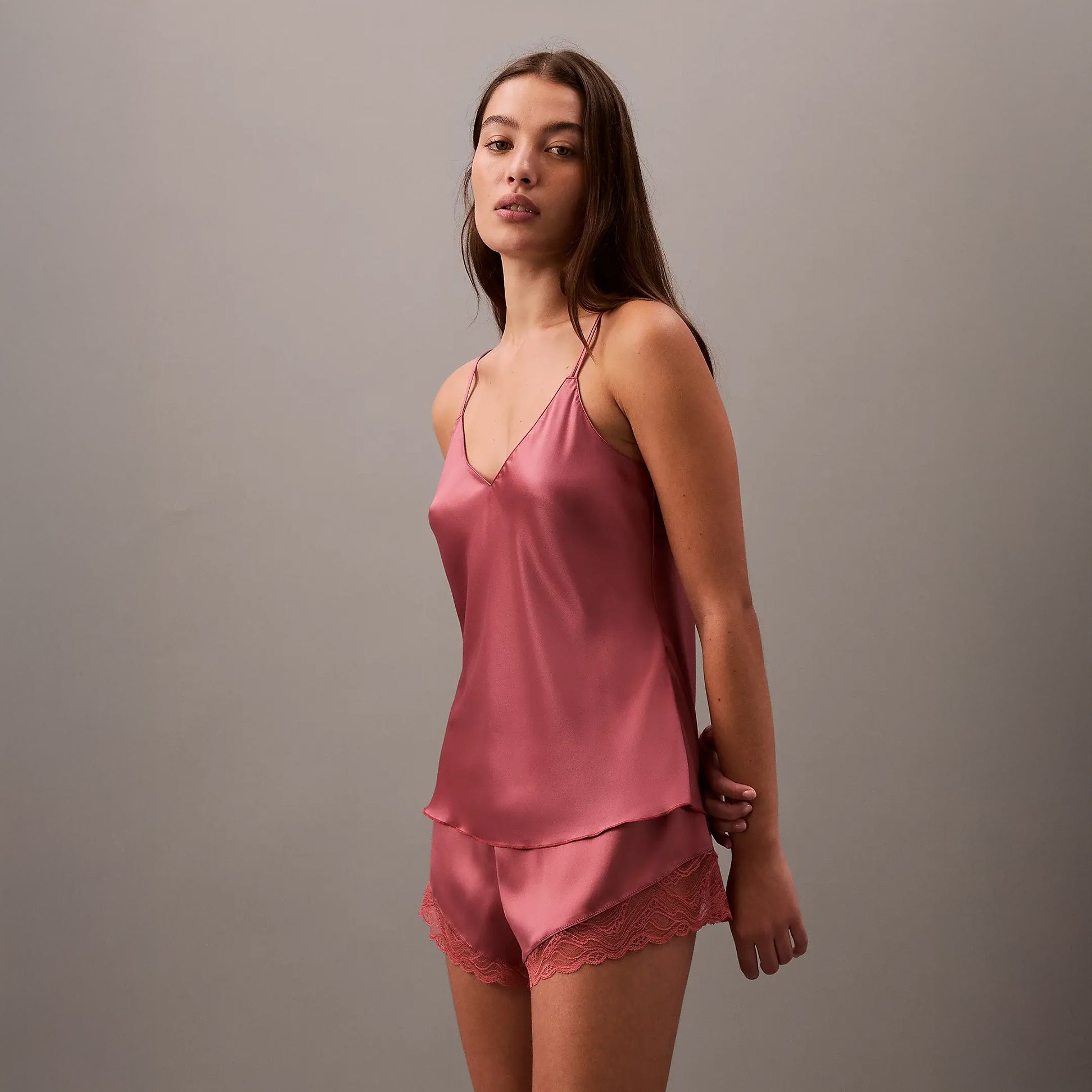 Calvin Klein SATIN CAMI Womens Pyjama Top Terrazzo