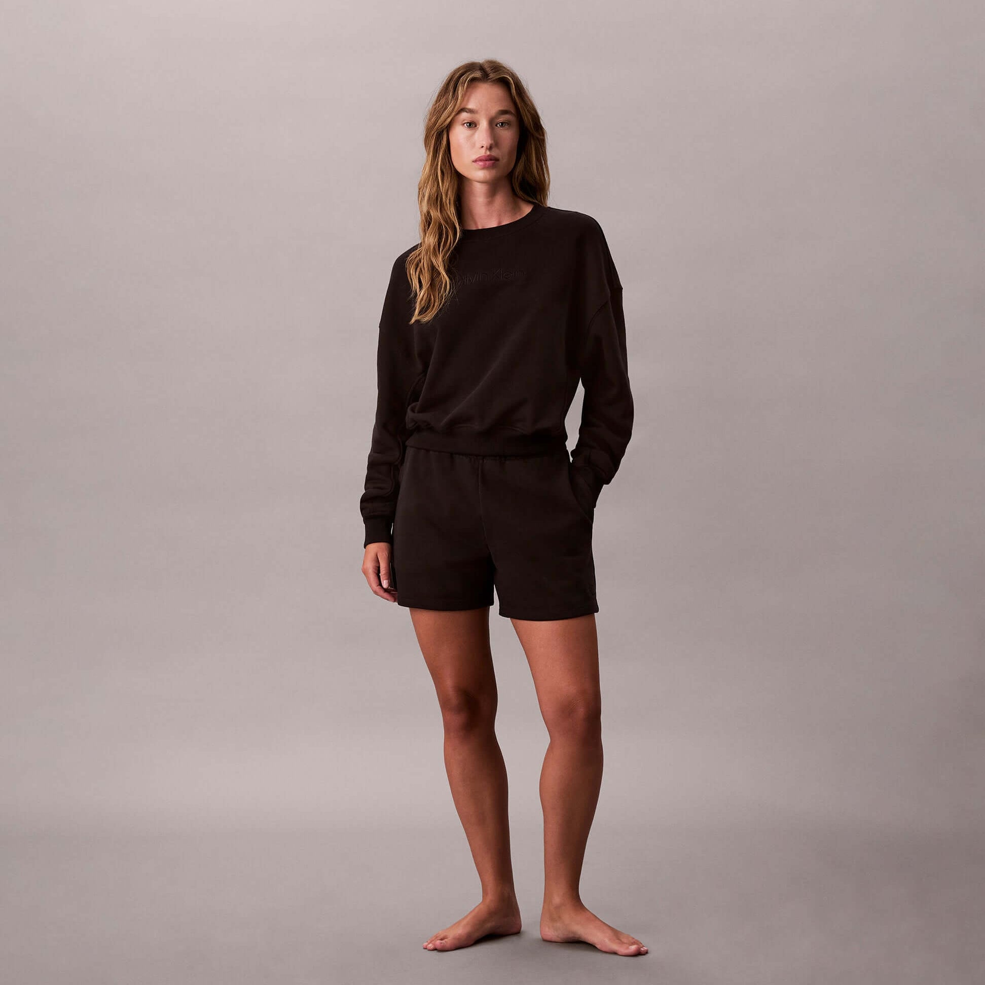 Calvin Klein Womens Long Sleeve Pyjama Top Black