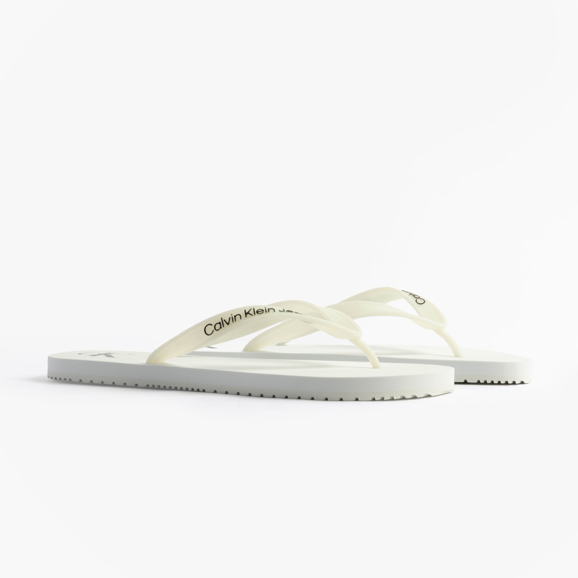 Calvin Klein BEACH SANDAL TRANSPA Mens Sandals Bright White/Black