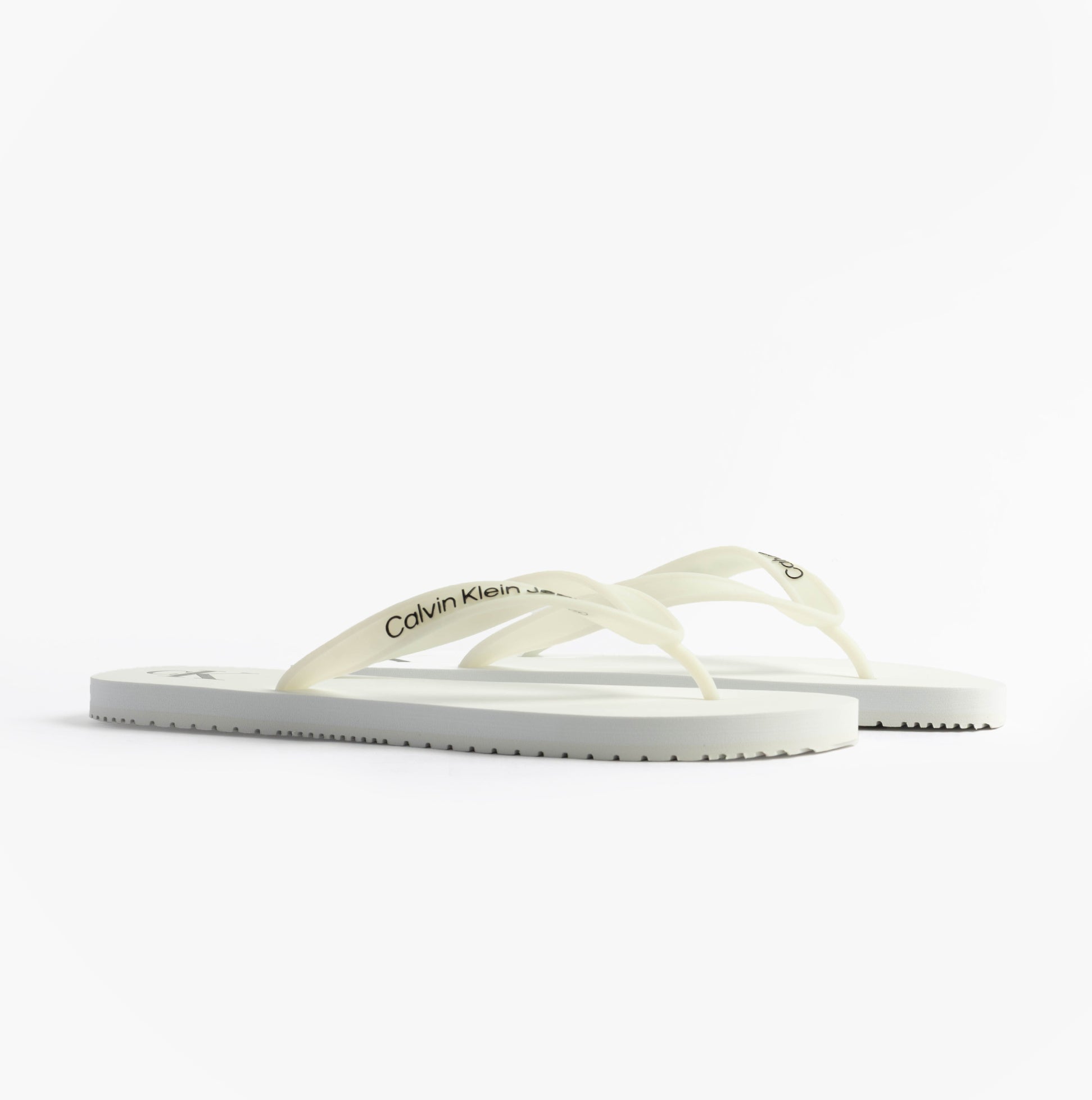 Calvin Klein BEACH SANDAL TRANSPA Mens Sandals Bright White/Black