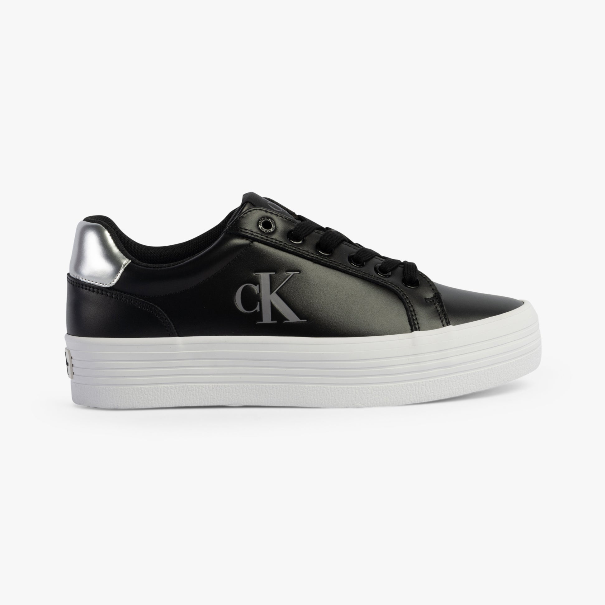 Calvin Klein BOLD VULCANISED FLATFORM Womens Trainers Black/Silver