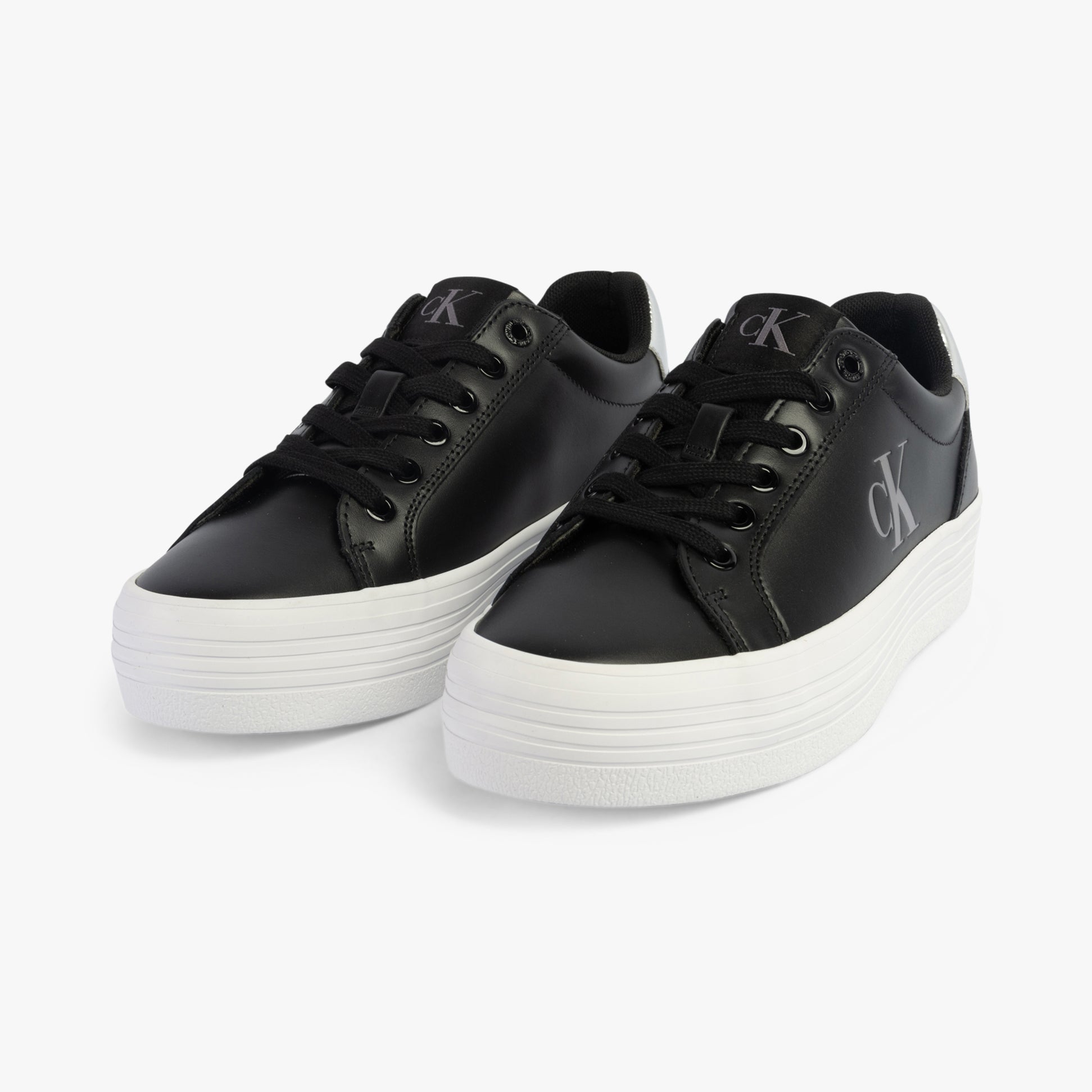 Calvin Klein BOLD VULCANISED FLATFORM Womens Trainers Black/Silver