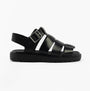 Calvin Klein LEATHER FISHERMAN Womens Sandals Triple Black