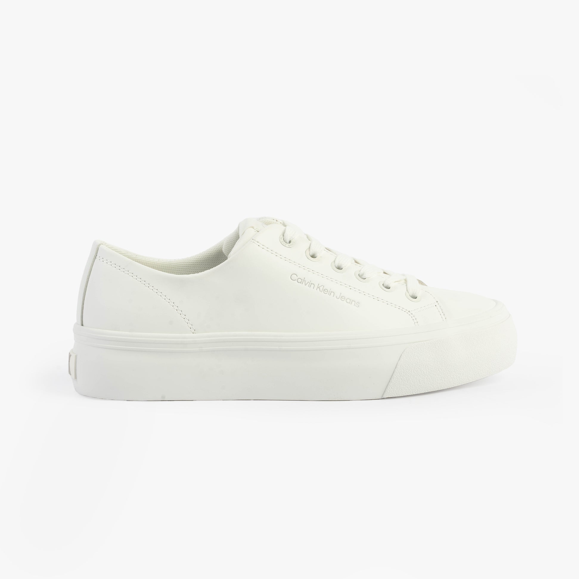 Calvin Klein VULC FLATFORM LOW Womens Trainers Triple Bright White