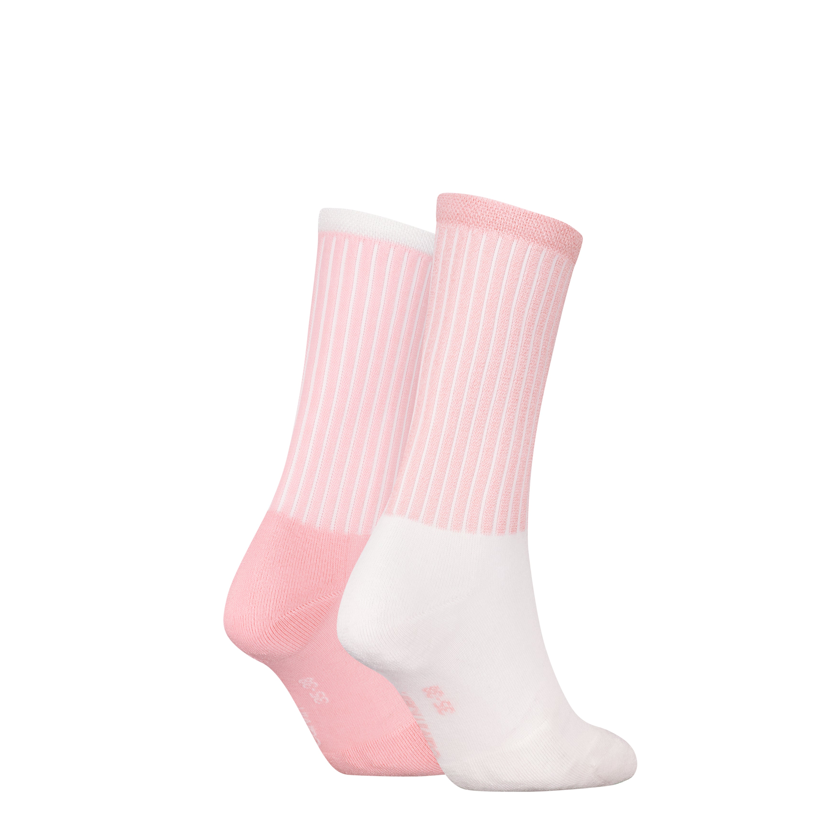 Calvin Klein 2 Pack Trainer Womens Crew Socks Pink