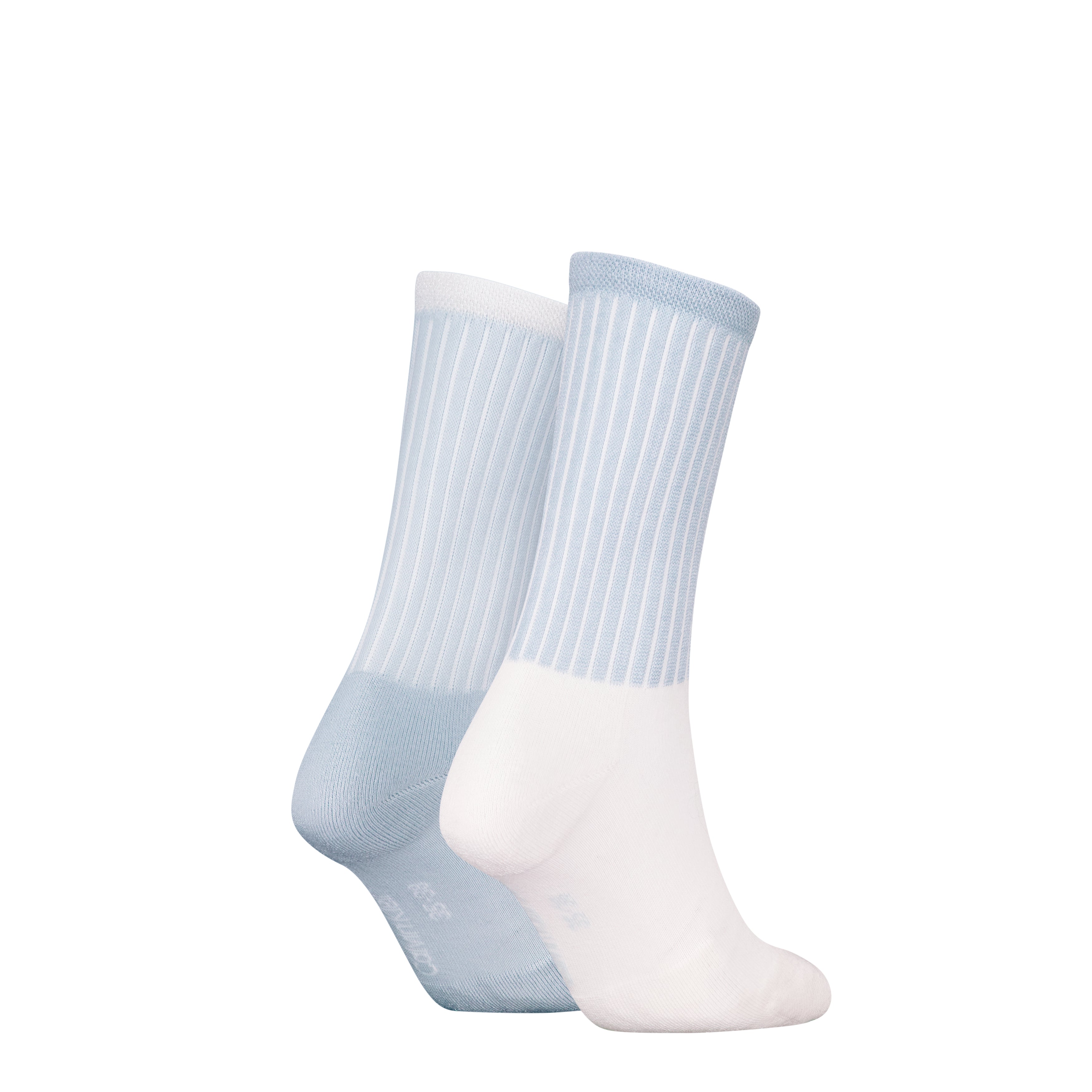 Calvin Klein 2 Pack Trainer Womens Crew Socks Blue
