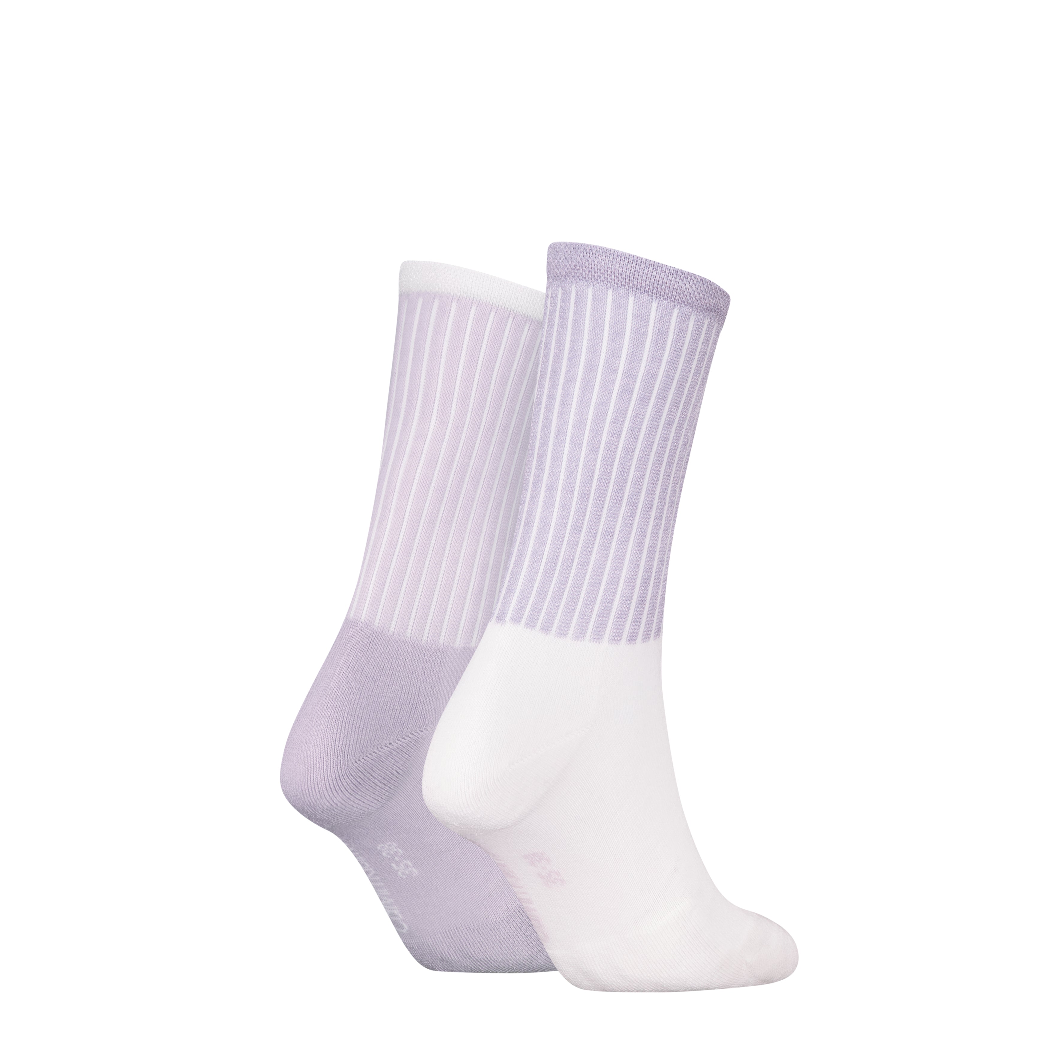 Calvin Klein 2 Pack Trainer Womens Crew Socks Lilac