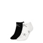 Calvin Klein 2 Pack Trainer Womens Ankle Socks White/Black