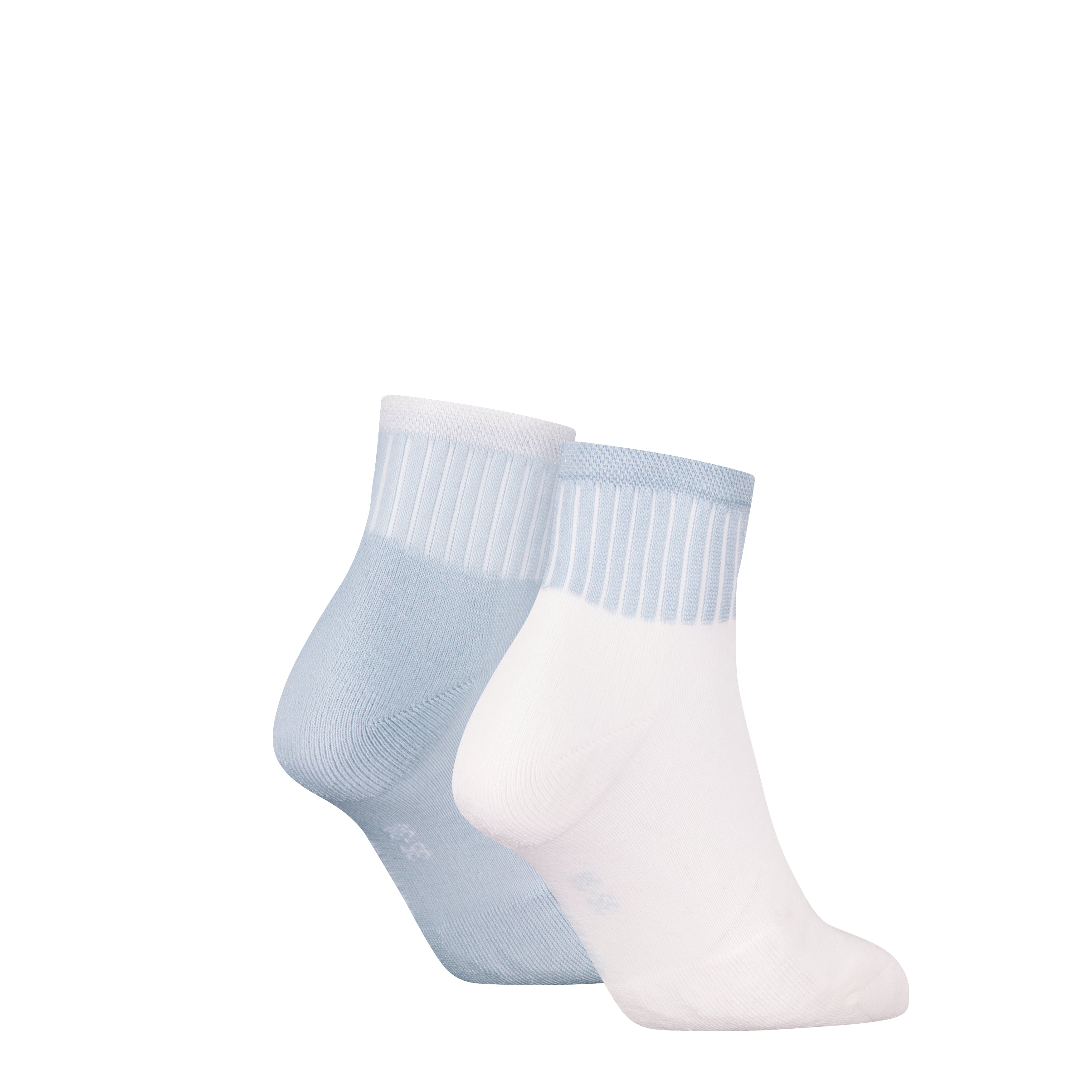 Calvin Klein 2 Pack Trainer Womens Ankle Socks Blue/White