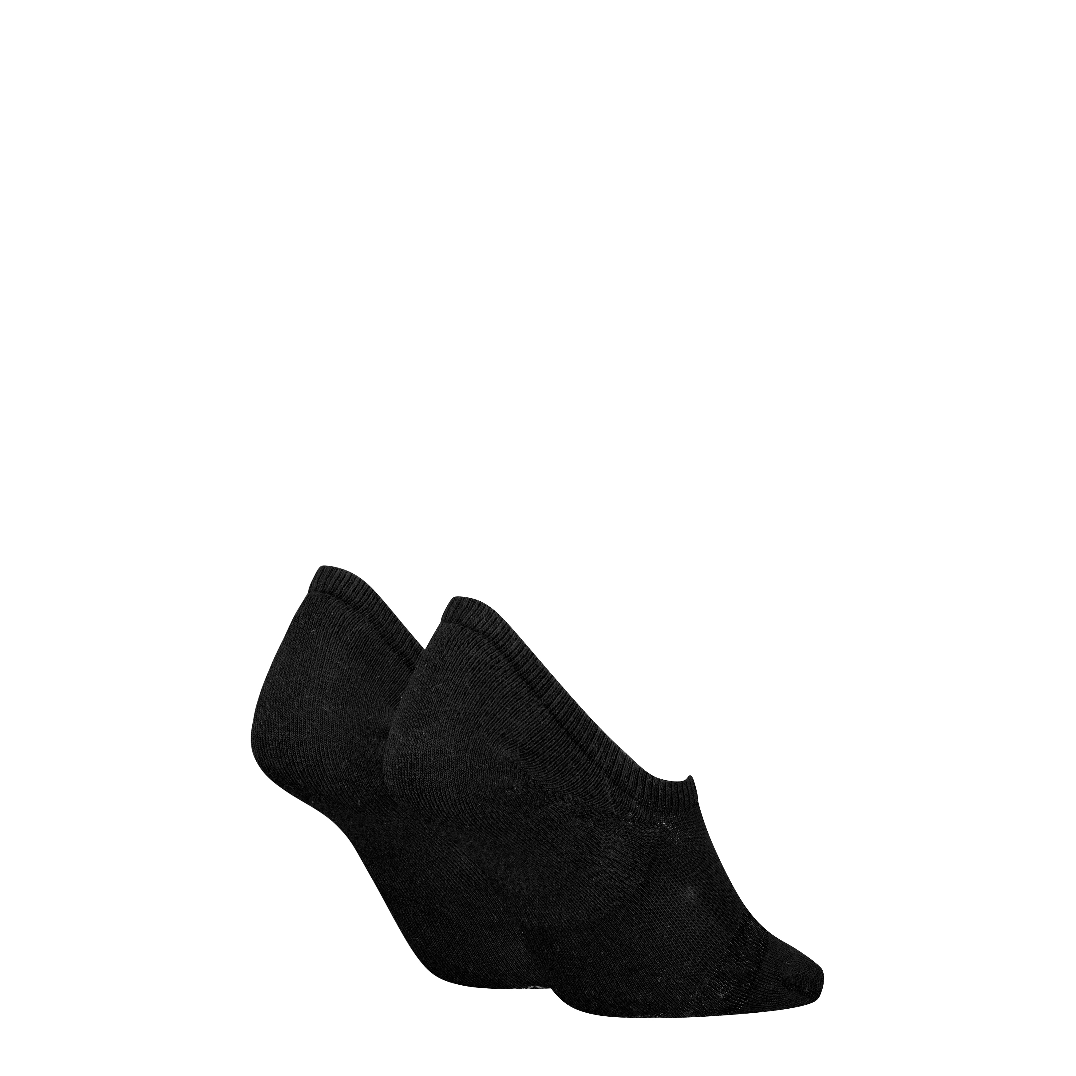 Calvin Klein 2 Pack Womens Invisible Socks Black