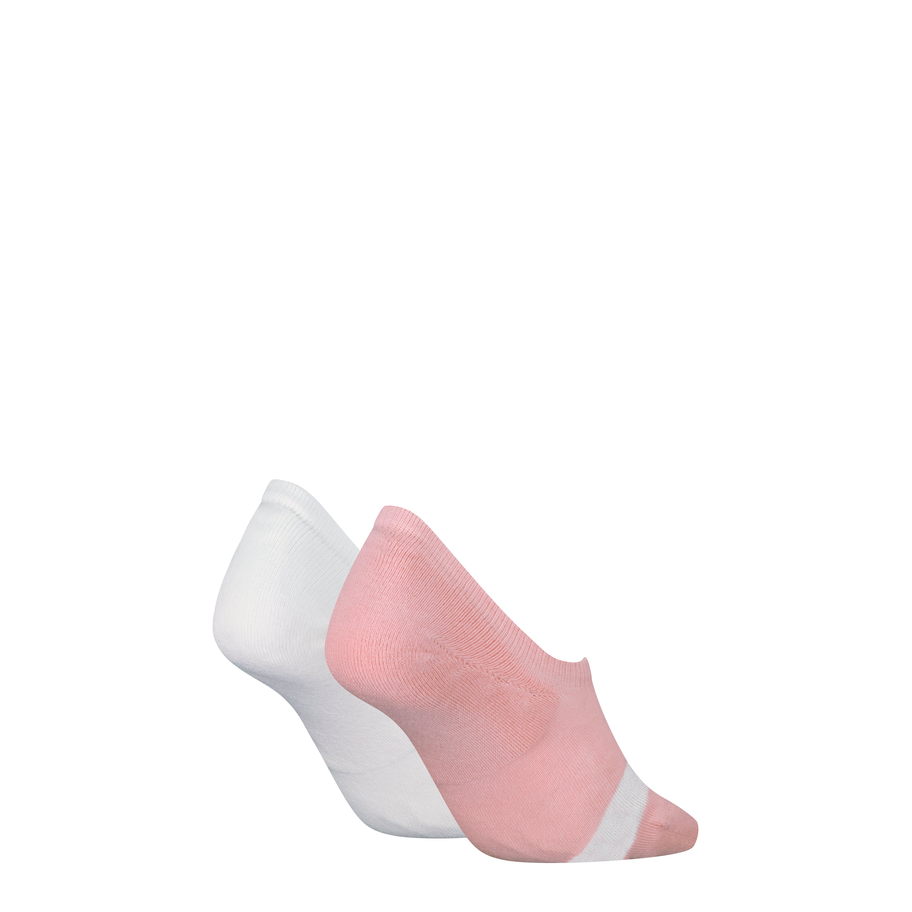 Calvin Klein 2 Pack Womens Invisible Socks Pink/White