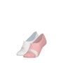 Calvin Klein 2 Pack Womens Invisible Socks Pink/White